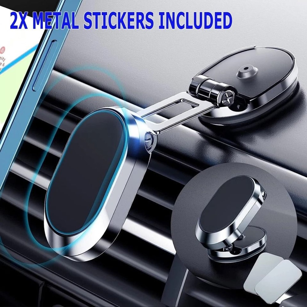 Rotation Magnetic Car Mount Stand Foldable Universal Phone Holder For Dashboard 7