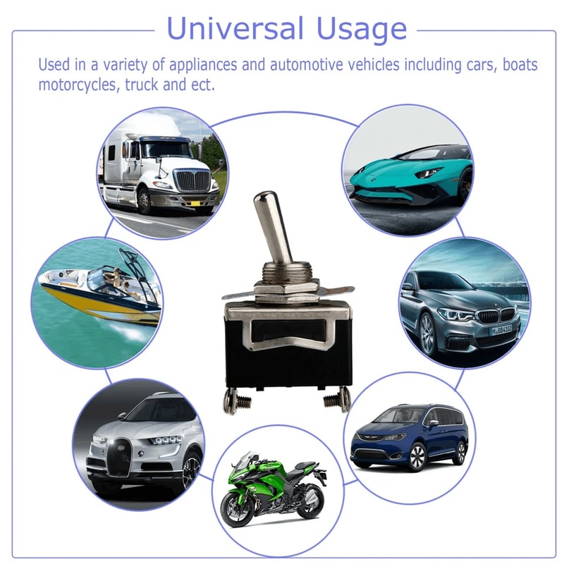 Waterproof Metal Toggle Switch ONOFF For Marine Automotive Use 7
