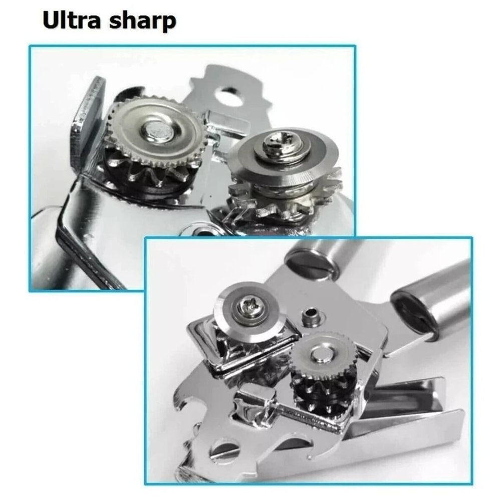 Heavy Duty Stainless Steel Can Opener Smooth Edge Manual Easy Turn Knob 7