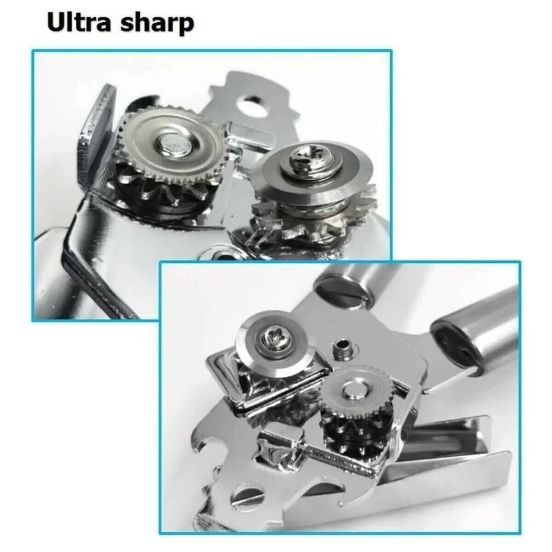Heavy Duty Stainless Steel Can Opener Smooth Edge Manual Easy Turn Knob 7