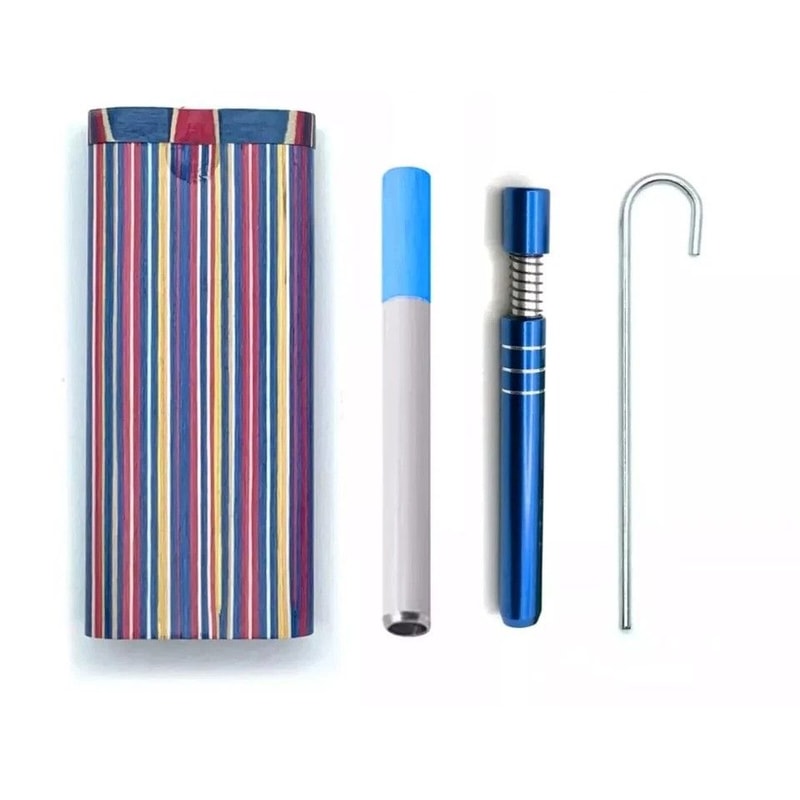 Wooden Dugout Smoking Pipe Kit With SelfCleaning Metal Bat For Poker OneHitter 0