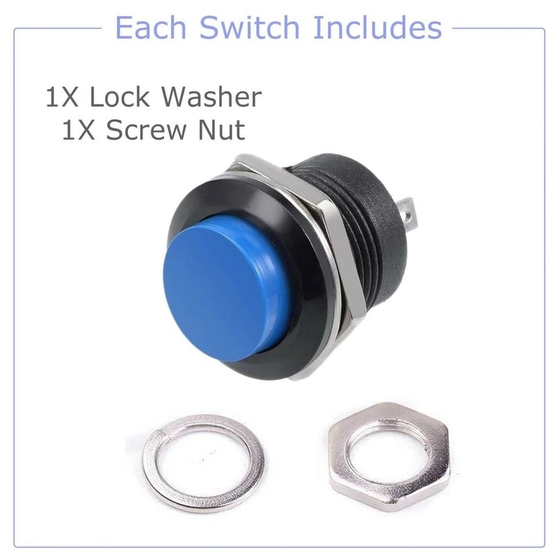 Color Momentary Metal Push Button Switch Round for Electronics Automotive 2