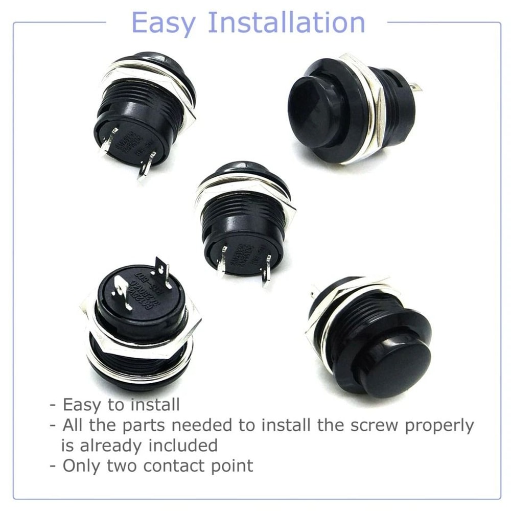 Color Momentary Metal Push Button Switch Round for Electronics Automotive 4