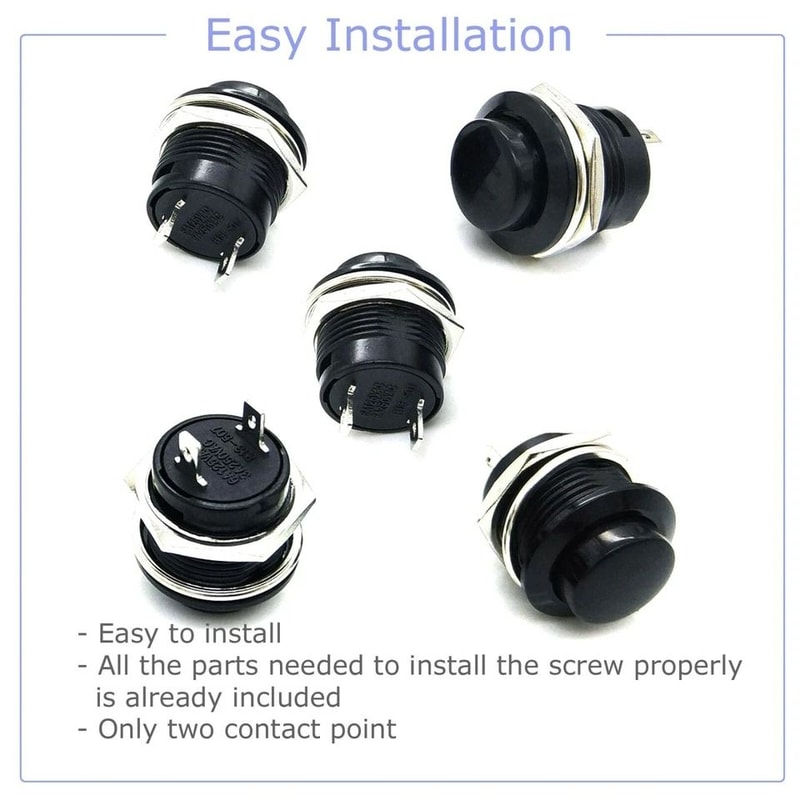 Color Momentary Metal Push Button Switch Round for Electronics Automotive 4