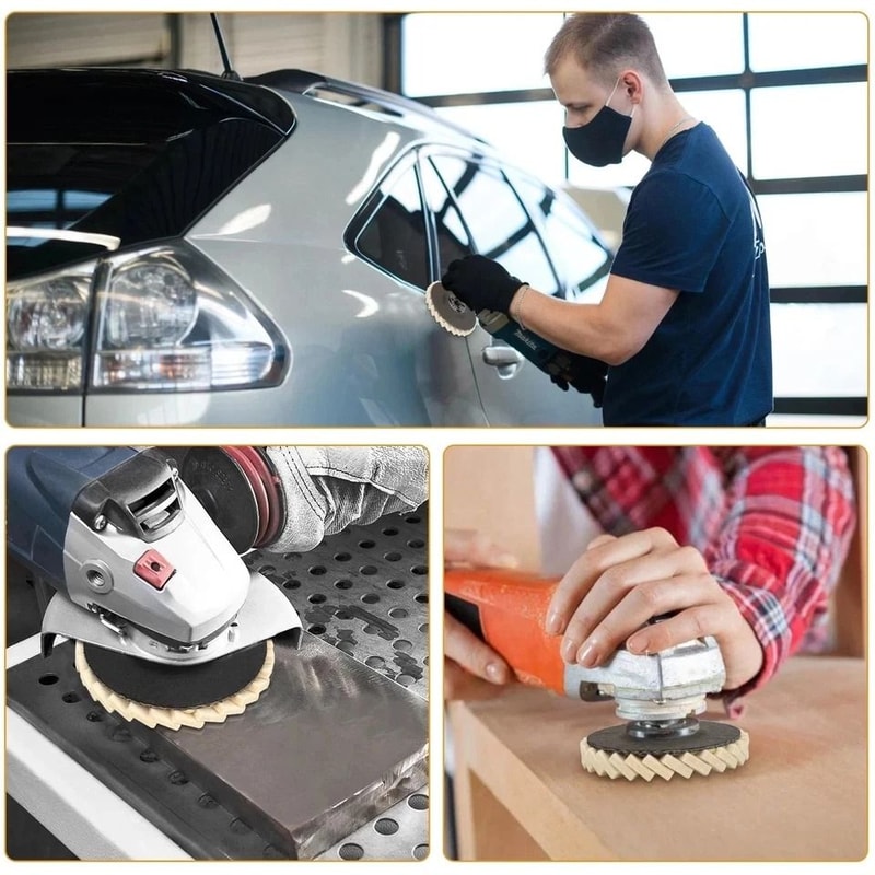 Wool Felt Polishing Buffing Discs For Metal Stone Wood Felt Flap Pads 6