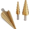 Titanium Nitride Coated Step Drill Bit Set With Quick Change Shank HSS Steel 0