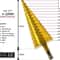 Titanium Nitride Coated Step Drill Bit Set With Quick Change Shank HSS Steel 1