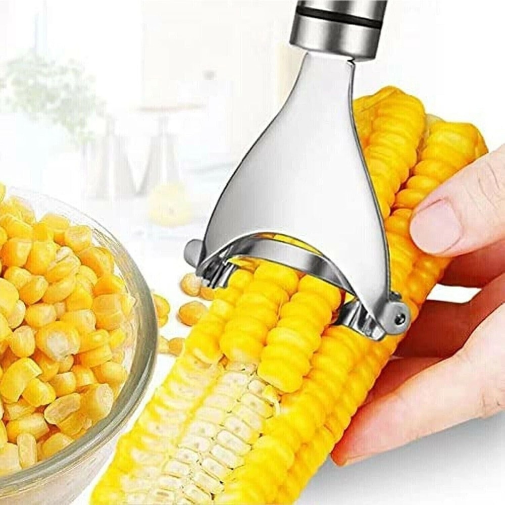 Premium Stainless Steel Corn Peeler With Adjustable Handle For Easy Corn Stripping 0