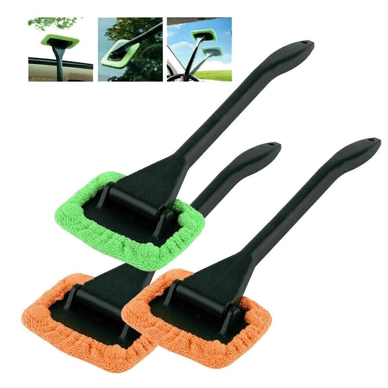 Microfiber Car Windshield Cleaning Brush Glass Wiper Tool For StreakFree Shine 8