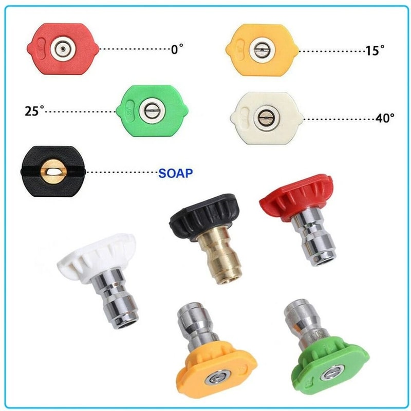 Pressure Washer Nozzles Set High Power Quick Connect Spray Tips For Efficient Cleaning 1