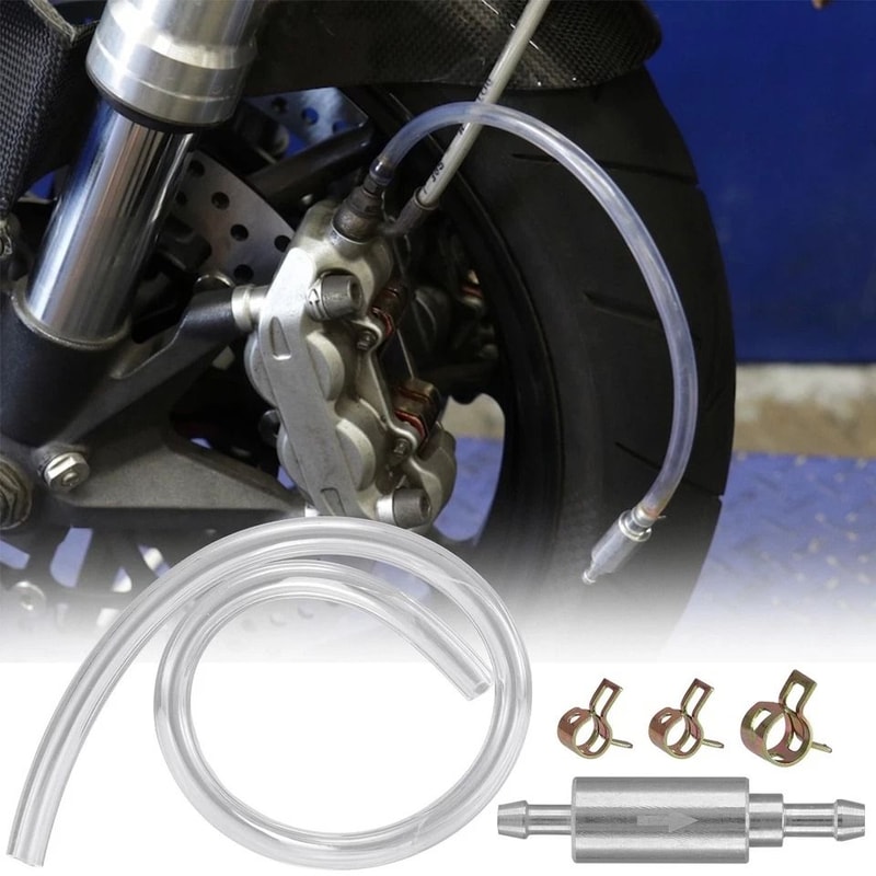 Brake Bleeder Kit Hose With OneWay Check Valve For Car Motorcycle Brake Fluid Maintenance 4