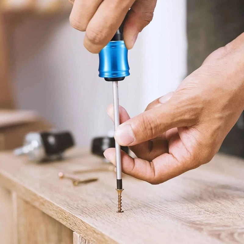 Quick Release Hex Shank Drill Bit Holder Screwdriver Set With Keychain Attachment 2