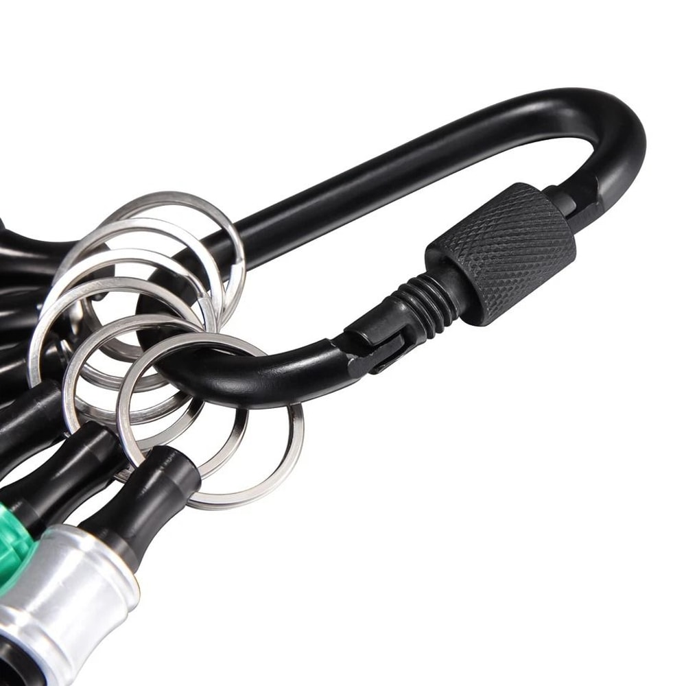 Quick Release Hex Shank Drill Bit Holder Screwdriver Set With Keychain Attachment 7