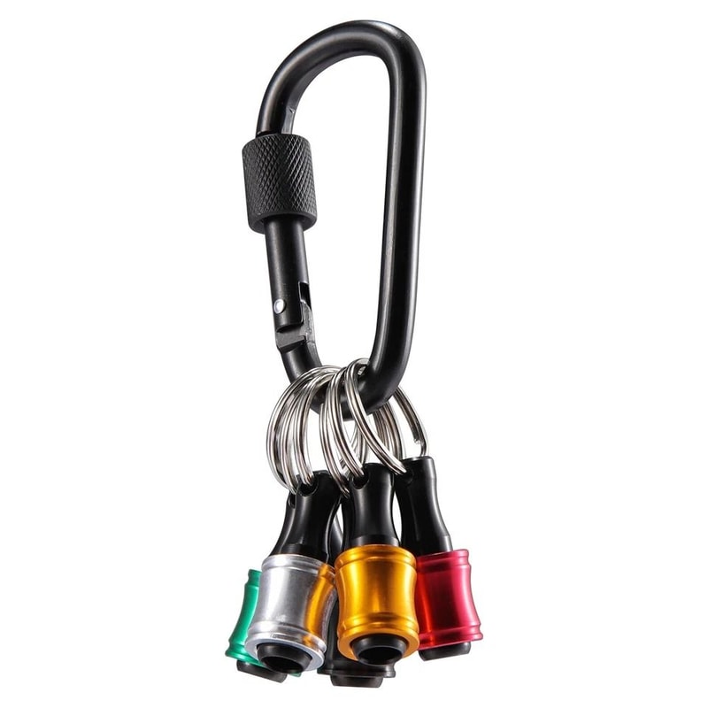 Quick Release Hex Shank Drill Bit Holder Screwdriver Set With Keychain Attachment 8