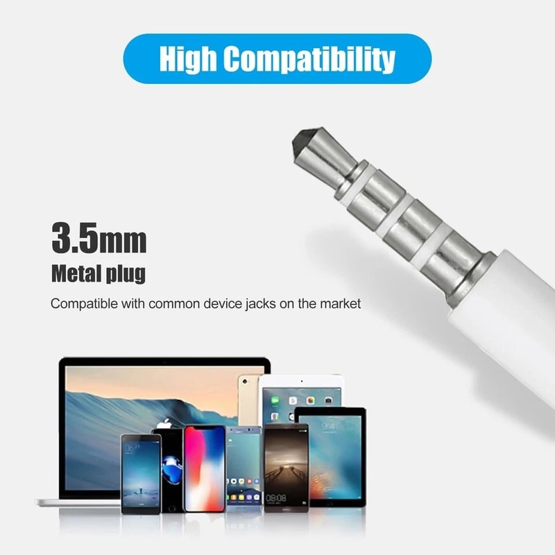 Universal Wired Earbuds With Super Bass Earphones Headset Stereo 3