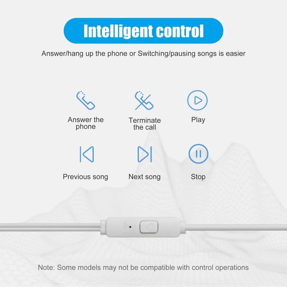 Universal Wired Earbuds With Super Bass Earphones Headset Stereo 4