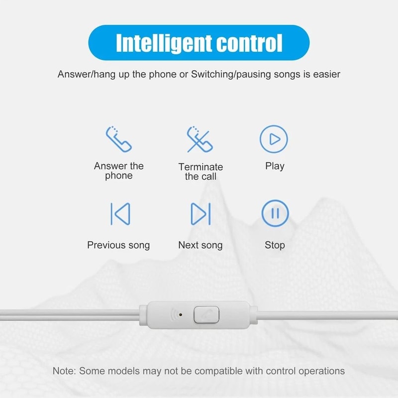 Universal Wired Earbuds With Super Bass Earphones Headset Stereo 4