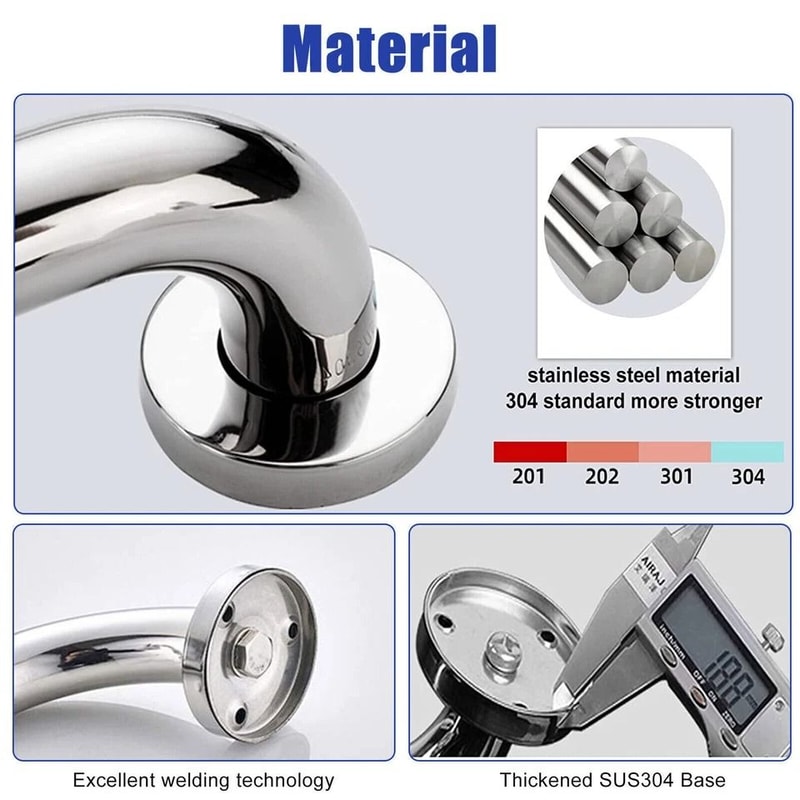 Stainless Steel Grab Bars For Bathroom Safety Handicap Shower Support Handles 3