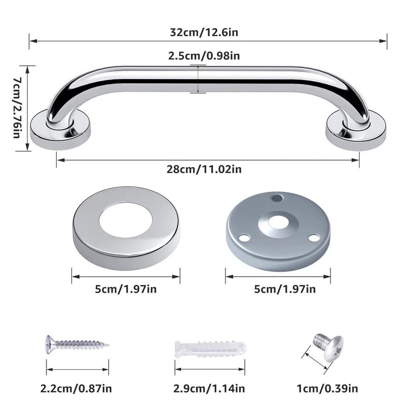 Stainless Steel Grab Bars For Bathroom Safety Handicap Shower Support Handles 6