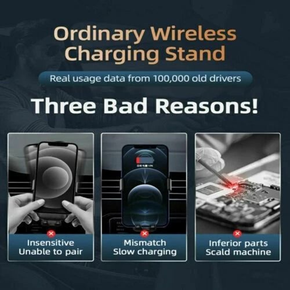 Wireless Magnetic Charger Car Mount Holder For IPhone Pro Max Charge 8