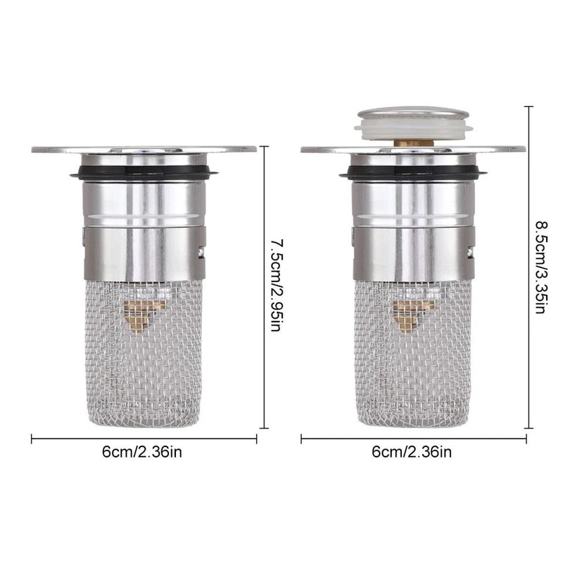 Bathroom Sink Stopper Hair Catcher PopUp Drain Filter For Hair Catching 10