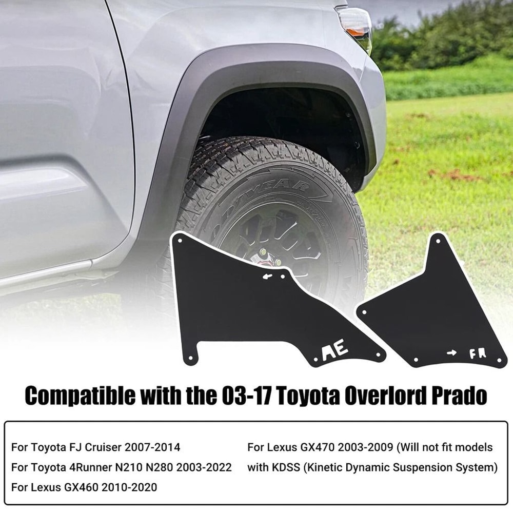 Mud Liner Fender Splash Flaps For Toyota Durable Inner Seals For Full Protection 3