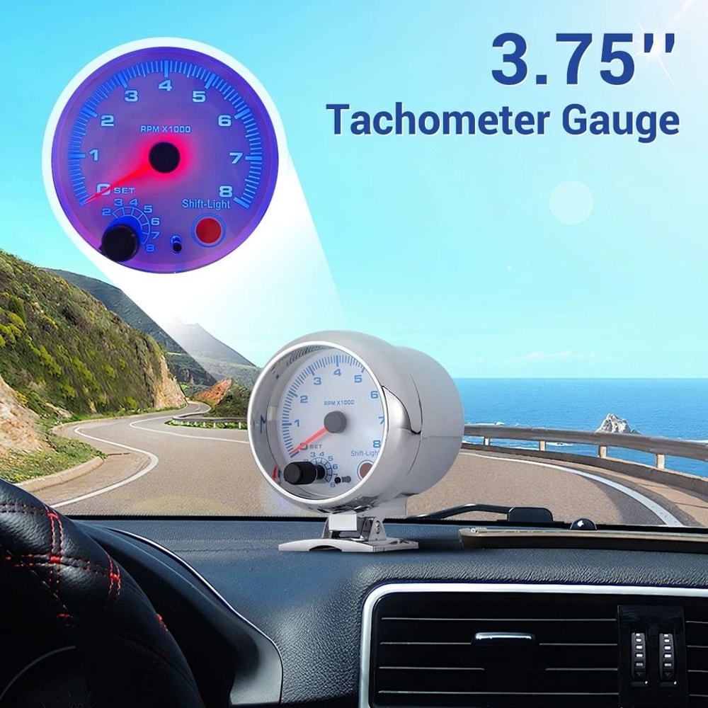 Digital Car Tachometer With LED Shift Light RPM For Vehicles 2