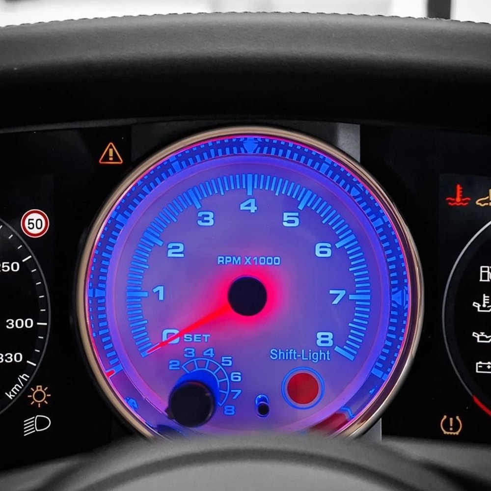 Digital Car Tachometer With LED Shift Light RPM For Vehicles 7