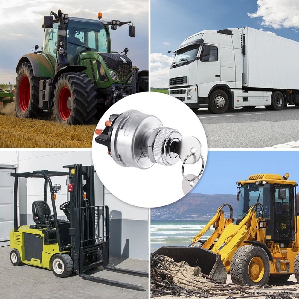 Universal Ignition Key Switch Starter With Keys For Truck Tractor And Trailer 7