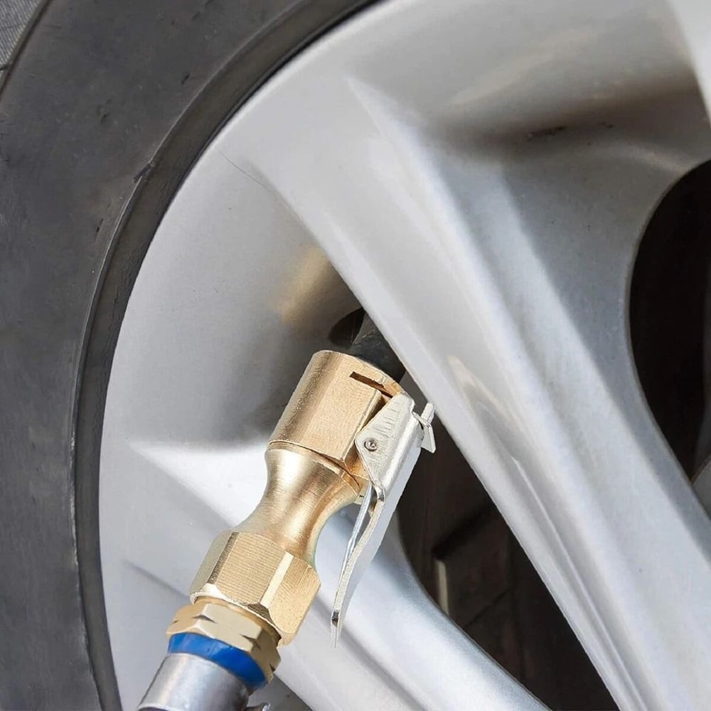 Brass Air Chuck Lockon Clip For Tire Inflators NPT Valve Connector 3