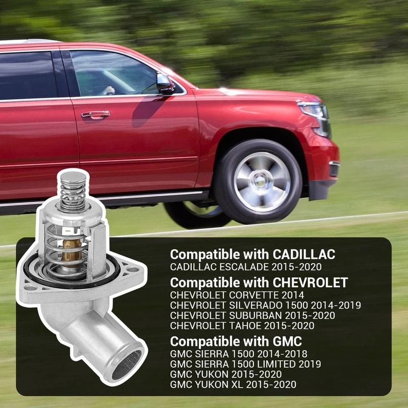 Upgrade Thermostat Housing Water Outlet For Chevy Silverado GMC Sierra Yukon 2