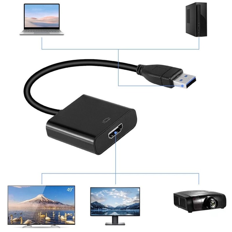 USB To HDMI Adapter For PC Laptop And TV HD Video Converter 1
