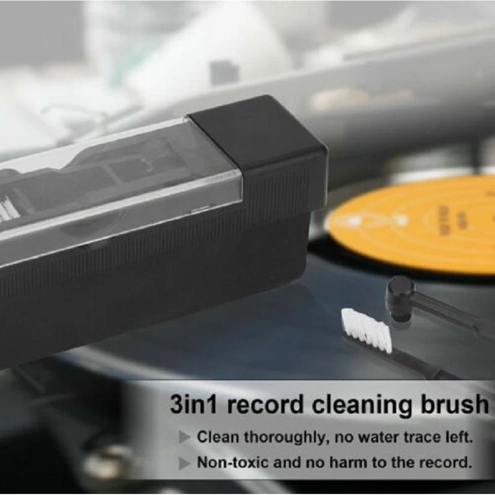 Premium Vinyl Record Cleaning Kit With Stylus Velvet Anti Static Brushes 4