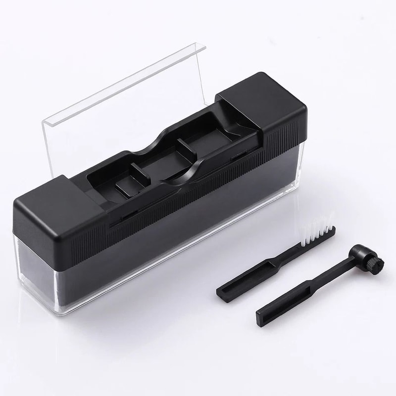 Premium Vinyl Record Cleaning Kit With Stylus Velvet Anti Static Brushes 0