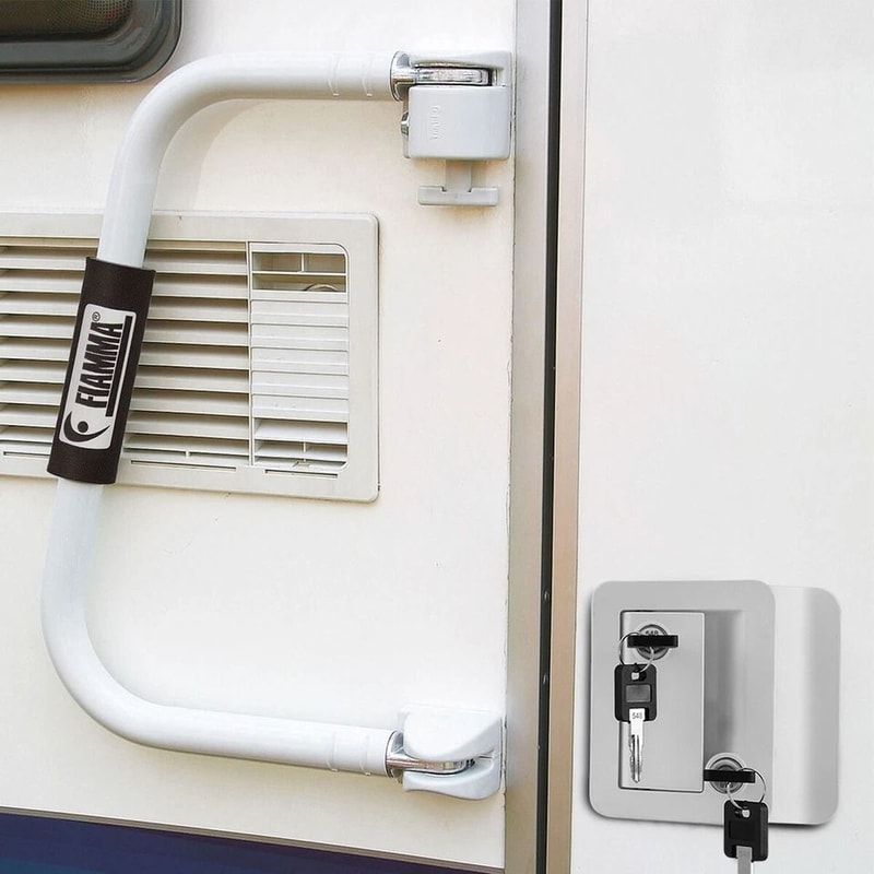 Premium RV Paddle Entry Door Lock With Deadbolt Heavy Duty RV Door Lock Latch Handle Knob For Camp 1