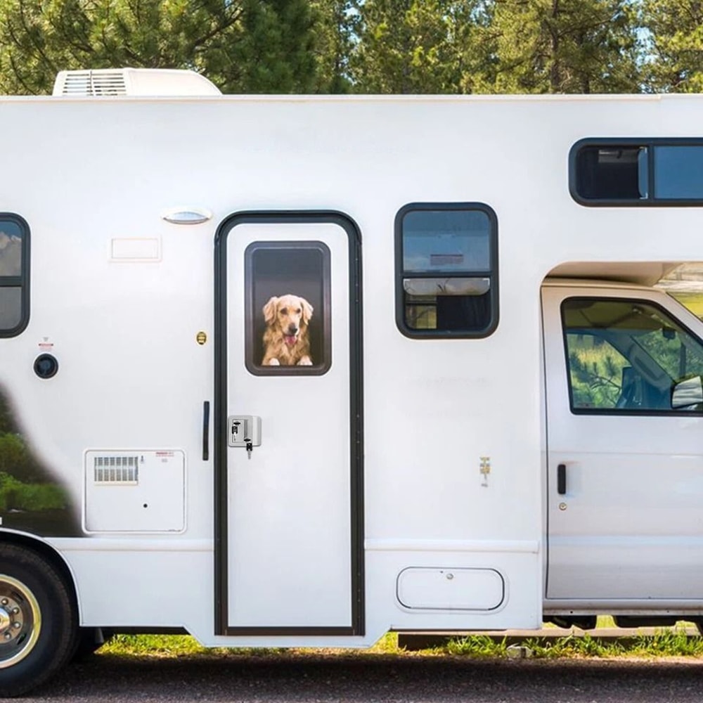 Premium RV Paddle Entry Door Lock With Deadbolt Heavy Duty RV Door Lock Latch Handle Knob For Camp 8