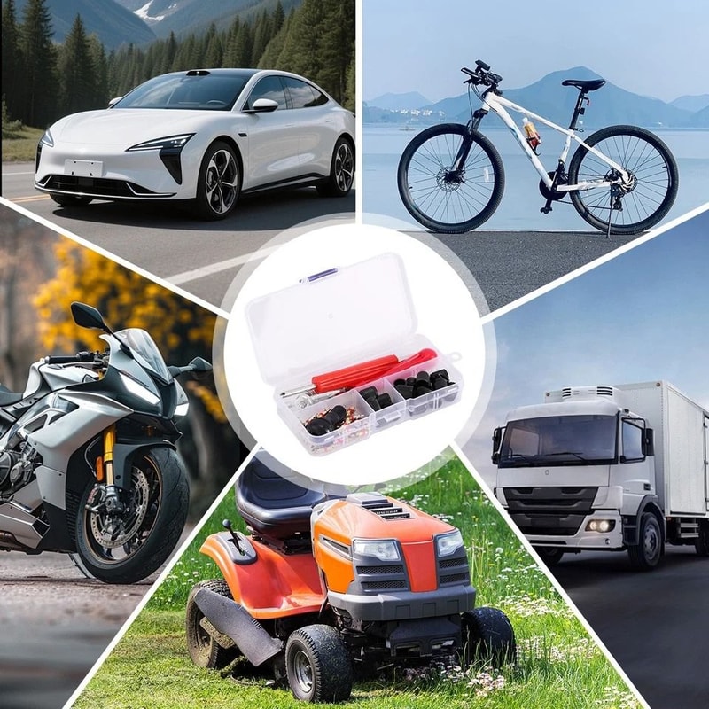 Tire Valve Stem Tool Kit Comprehensive Car Tire Repair Kit For Valve Core Stem Removal Plug Instal 2