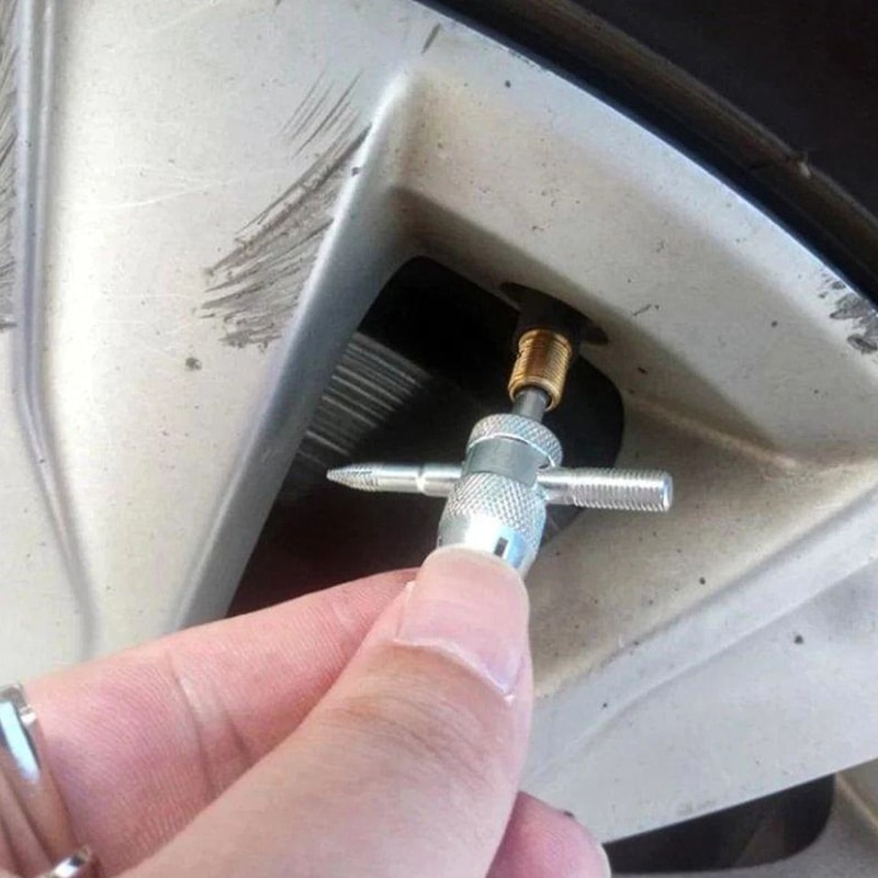 Tire Valve Stem Tool Kit Comprehensive Car Tire Repair Kit For Valve Core Stem Removal Plug Instal 8