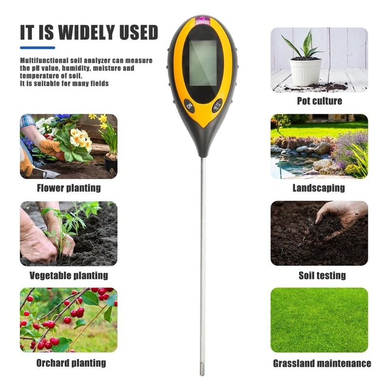 Garden Soil Tester Digital Soil Tester For PH Moisture Sunlight Temperature 2