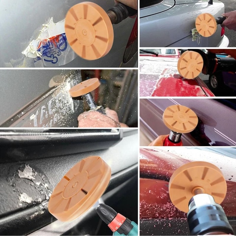 Car Decal Remover Tool Rubber Eraser Wheel For Drill To Remove Adhesive Pinstripe Stickers 2