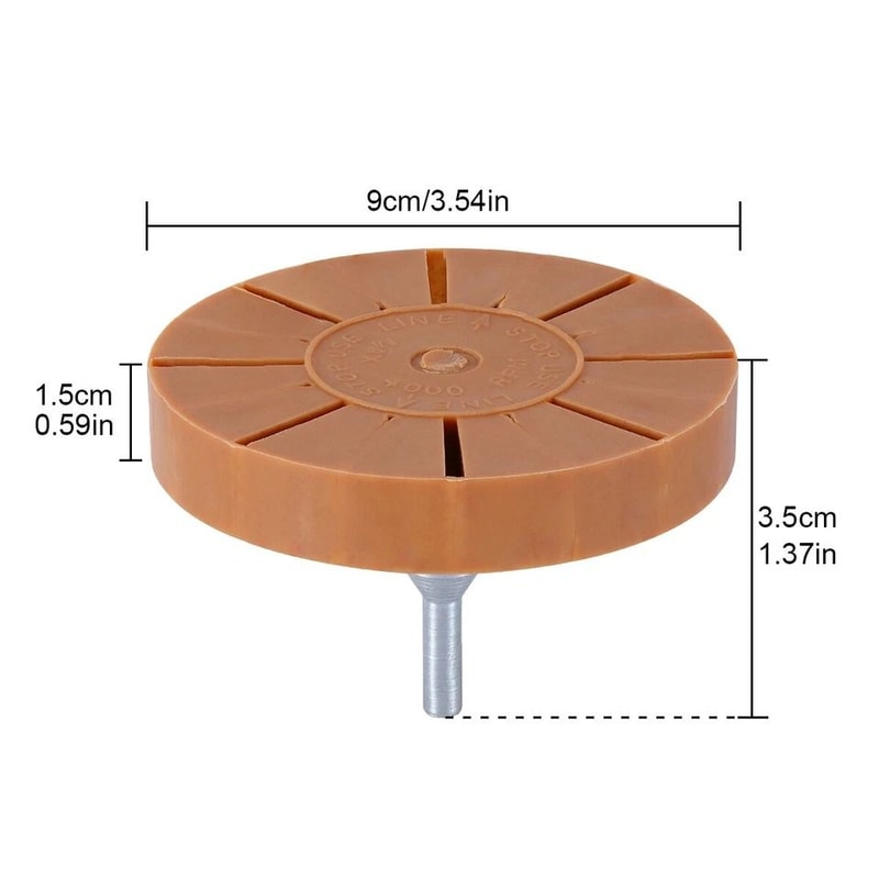 Car Decal Remover Tool Rubber Eraser Wheel For Drill To Remove Adhesive Pinstripe Stickers 6