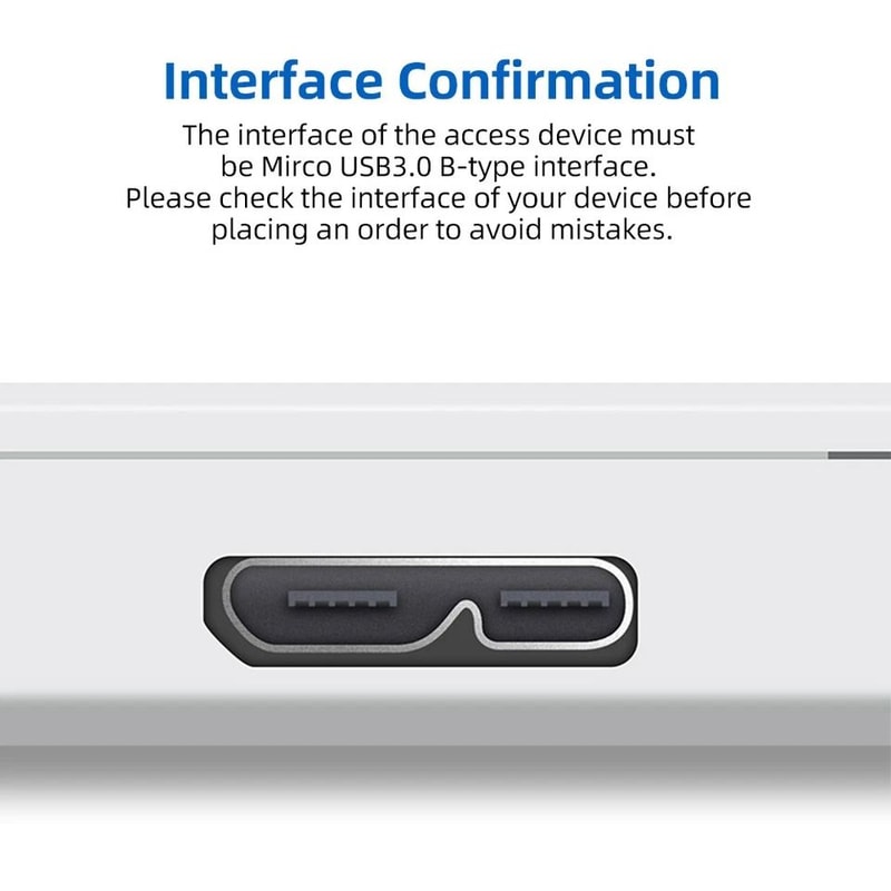 USB To Micro B Male Cable For Seagate Hard Drives HighSpeed Data Transfer 3