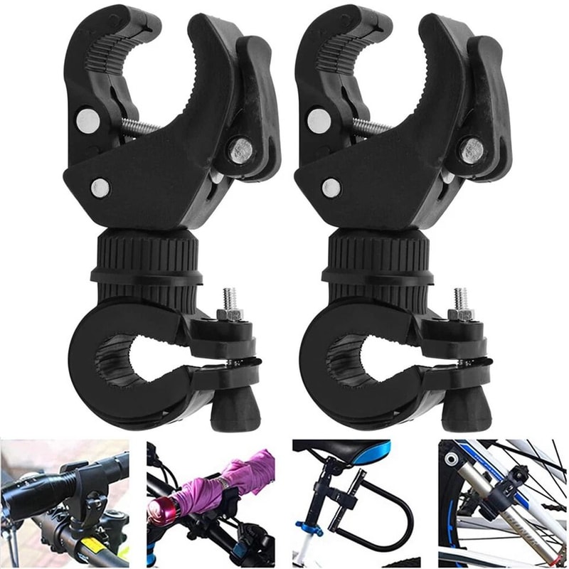 Universal Bike Flashlight Mount Holder Adjustable Torch Clip For Safe Riding 4