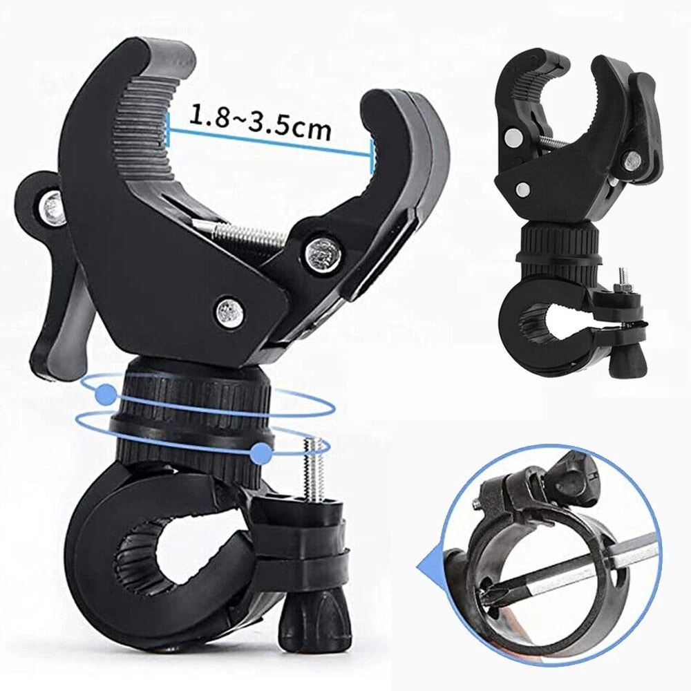 Universal Bike Flashlight Mount Holder Adjustable Torch Clip For Safe Riding 12