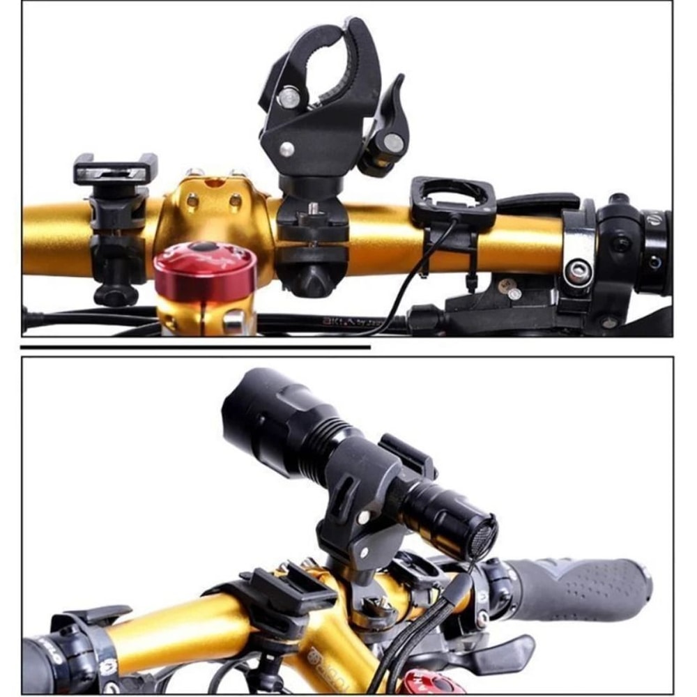 Universal Bike Flashlight Mount Holder Adjustable Torch Clip For Safe Riding 5