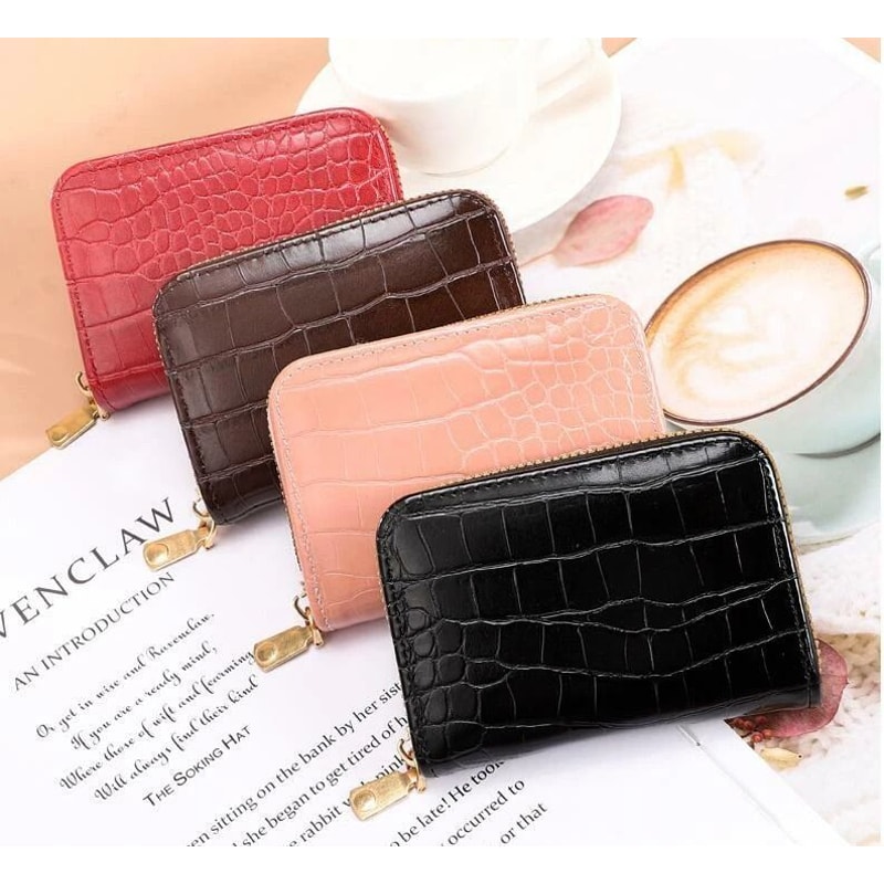 Womens Premium Leather Wallet With Accordion Zipper Pocket Card Slots Stylish Spacious 10