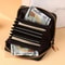 Womens Premium Leather Wallet With Accordion Zipper Pocket Card Slots Stylish Spacious 4