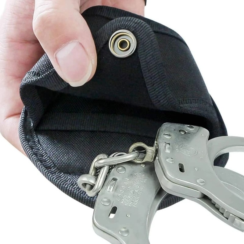 Quick Release Tactical Handcuff Case For Belt Open Top Handcuff Holder 2
