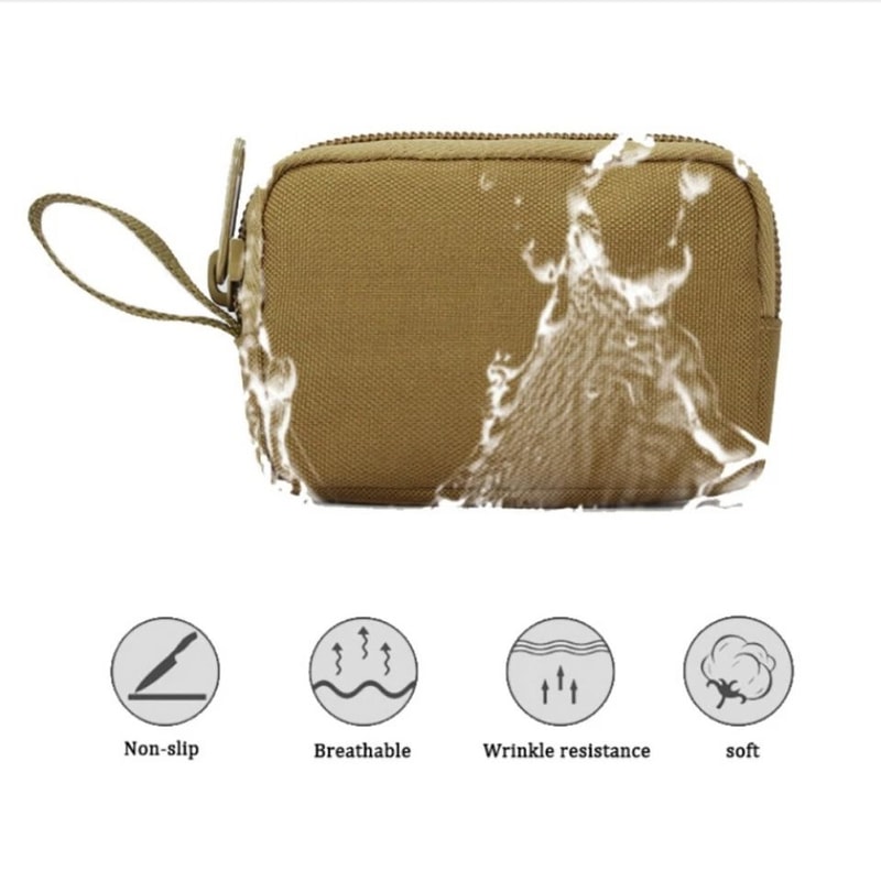 ToughGuard Tactical Mini Wallet Waterproof Pouch With EDC Key Holder MOLLE Outdoor Waist Bag 6
