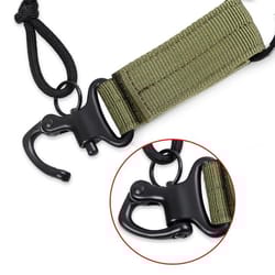tactical keychain hook with webbing outdoor carabiner for keys, gear & more